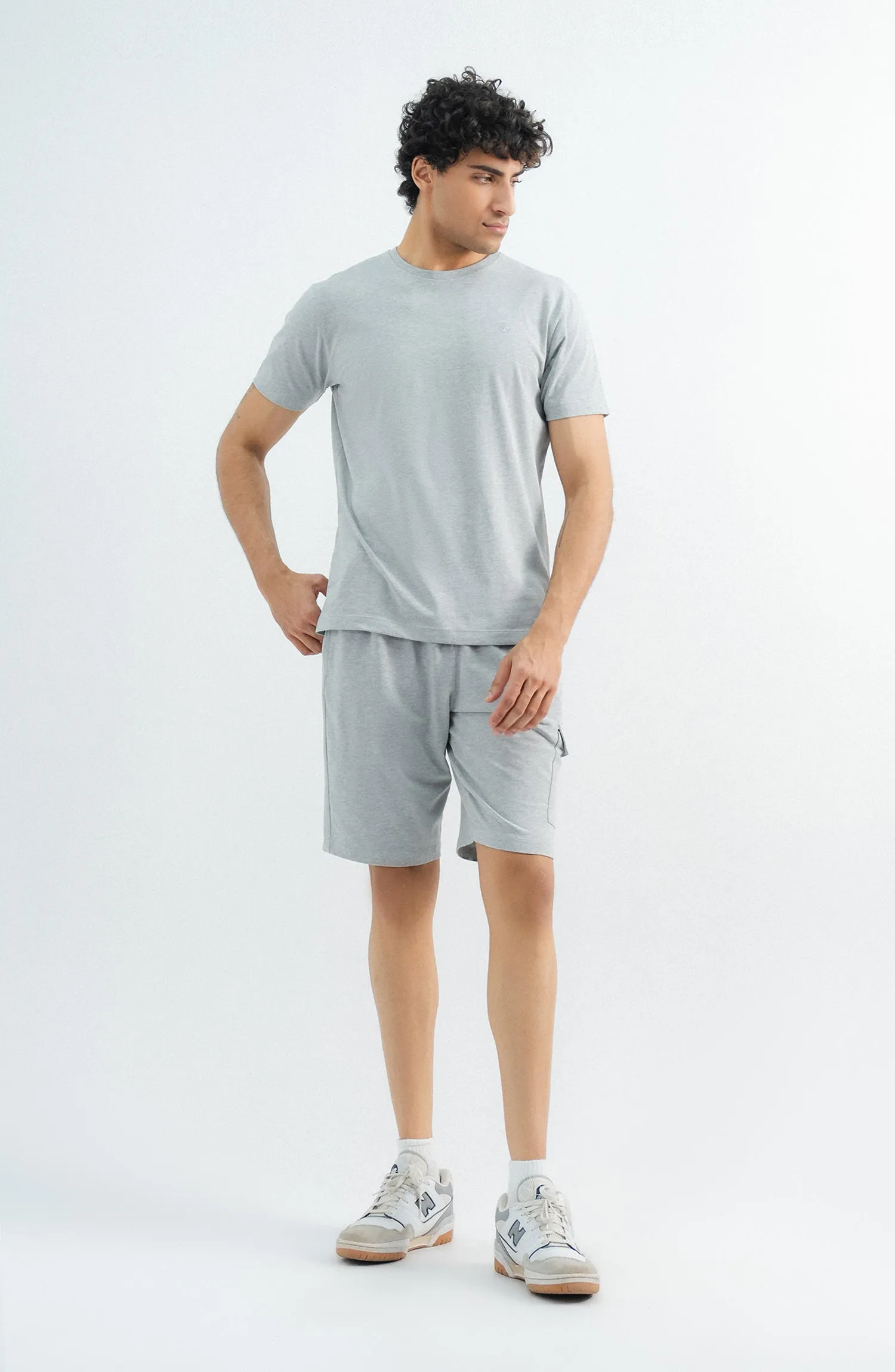 Tee Shorts - Ash Grey