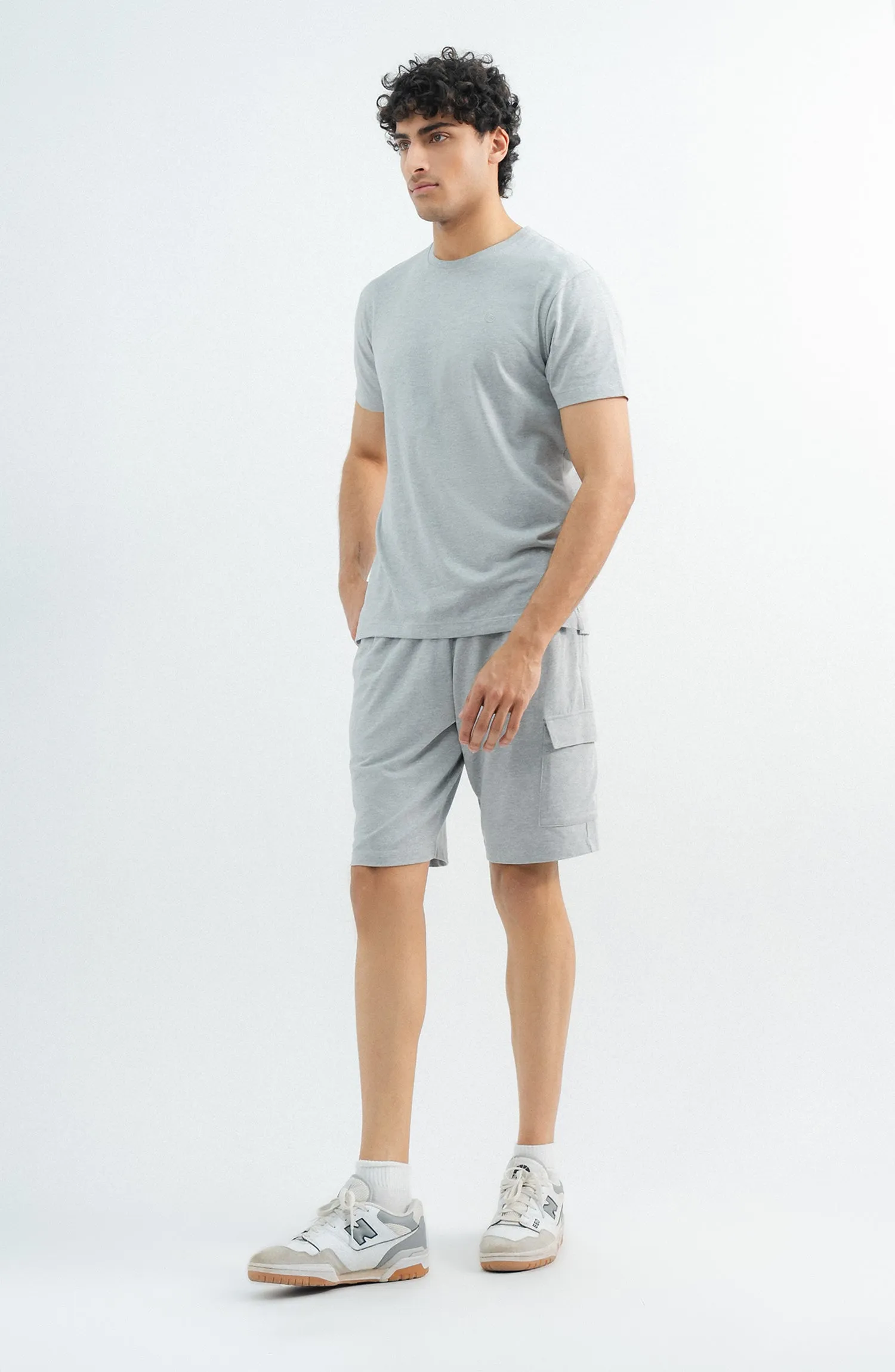 Tee Shorts - Ash Grey