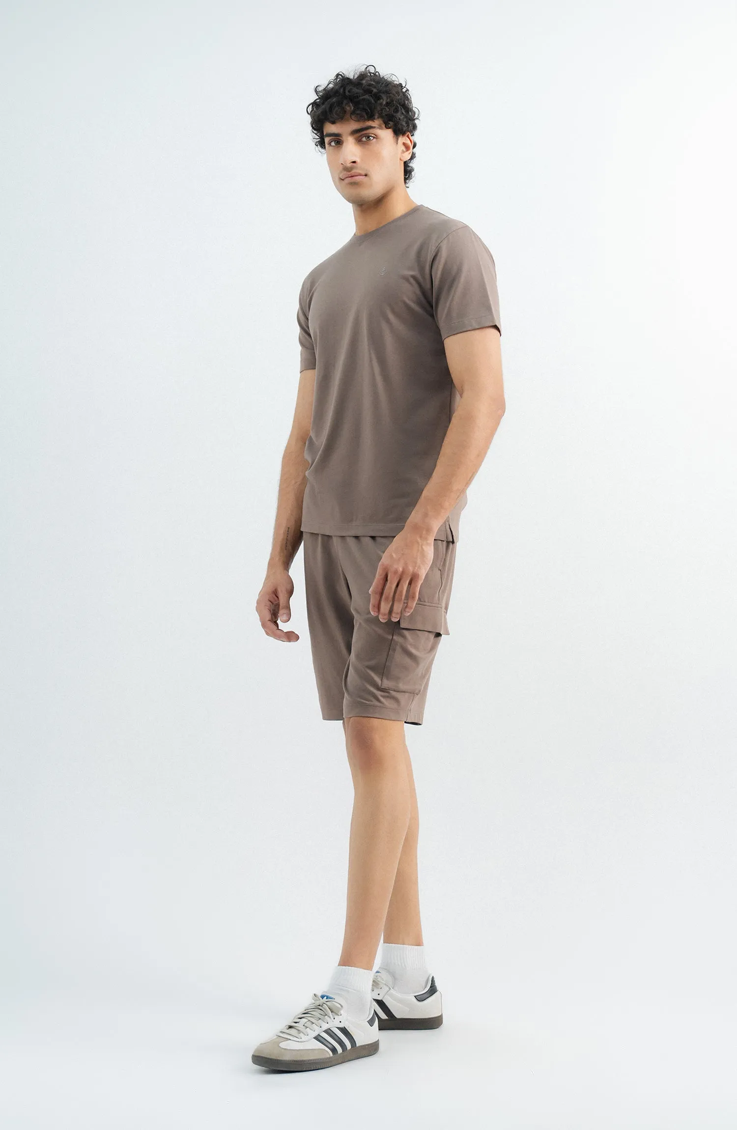 Tee Shorts - Brown