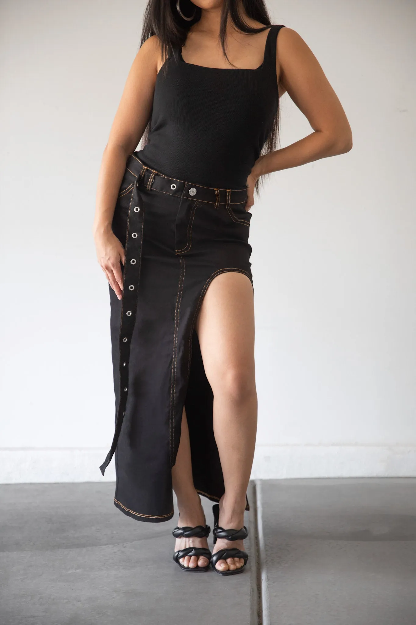‘That Girl’ Midi Denim Skirt