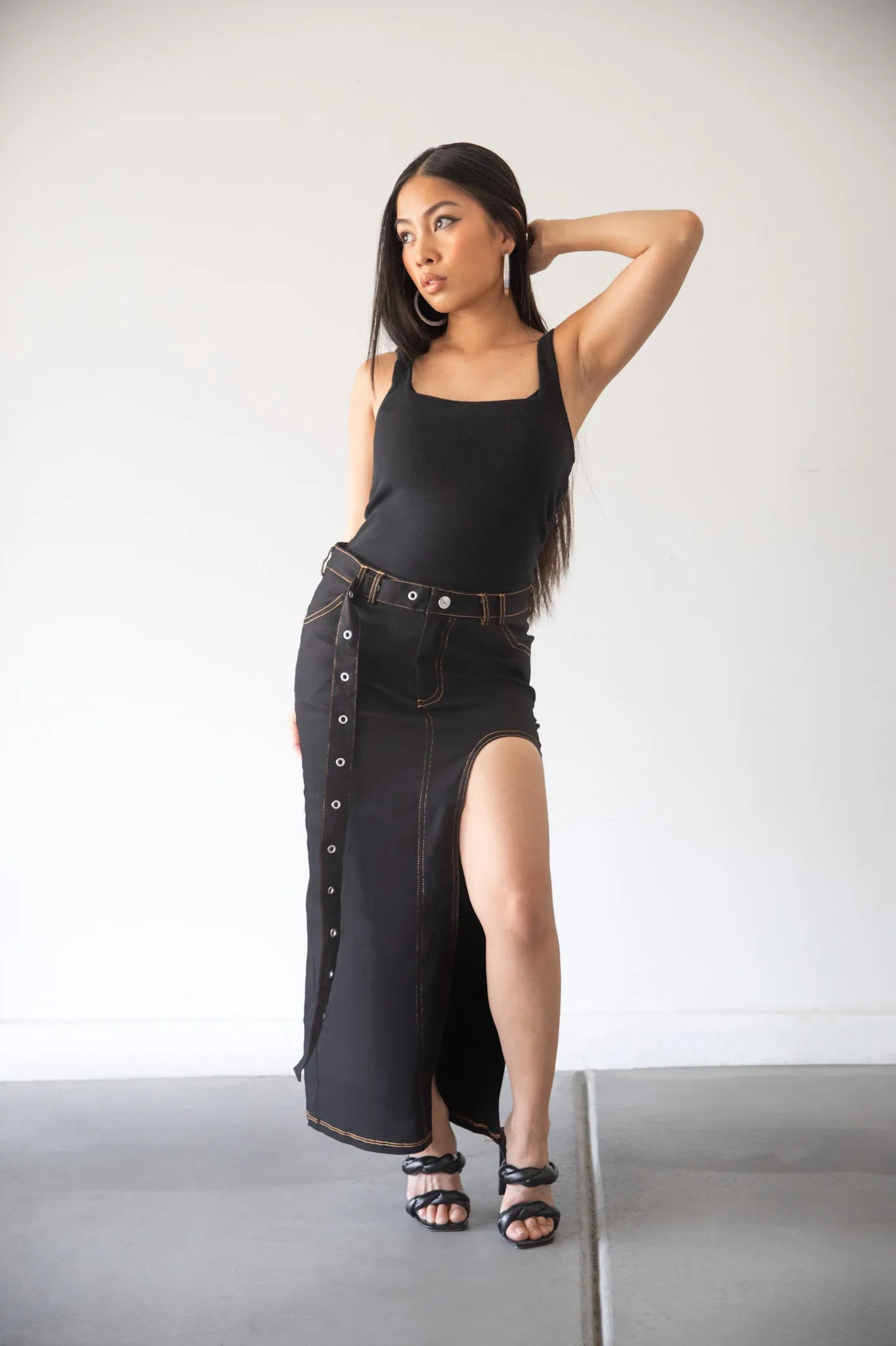 ‘That Girl’ Midi Denim Skirt