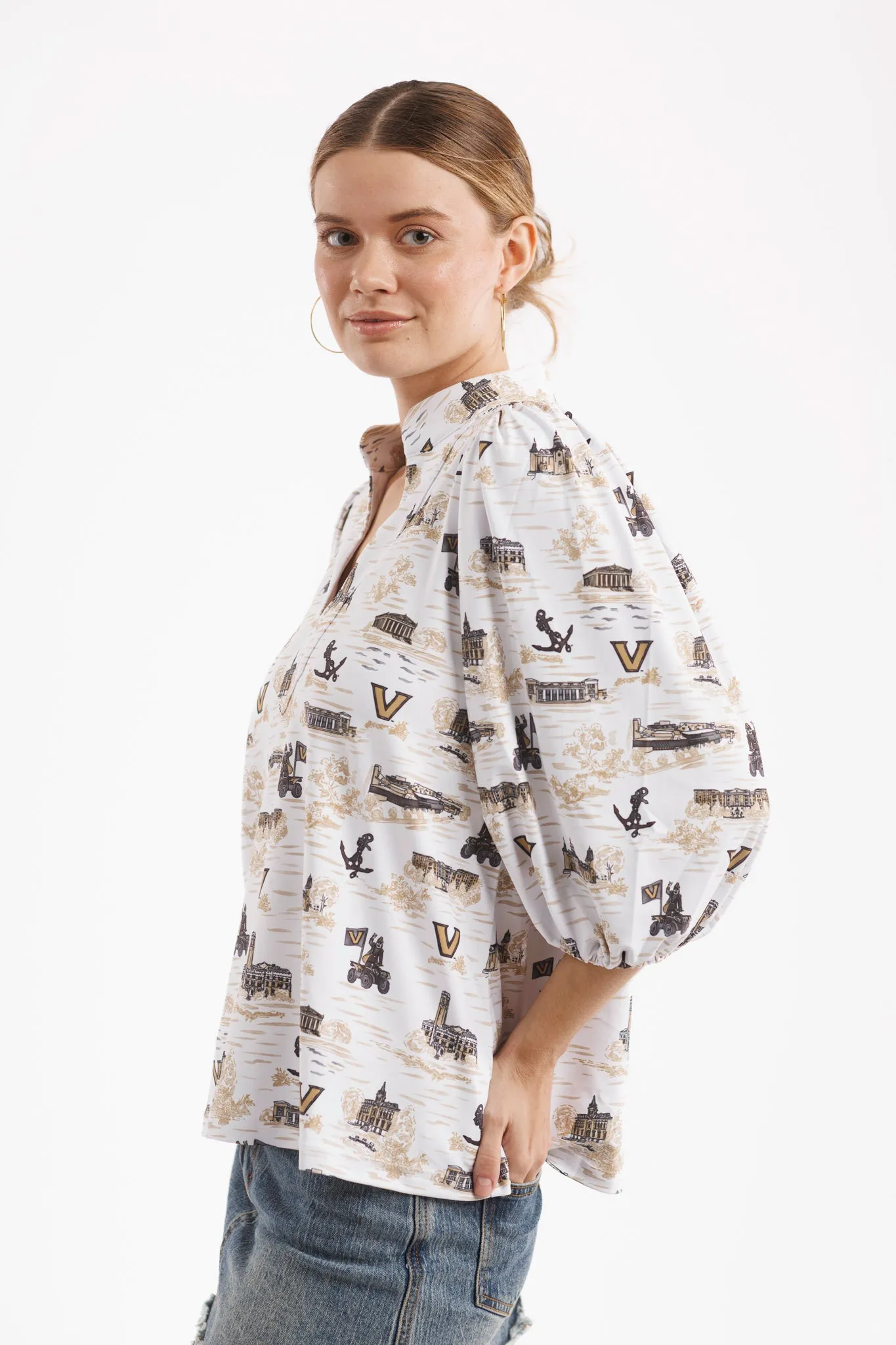 The Eliza Top - Vanderbilt Toile