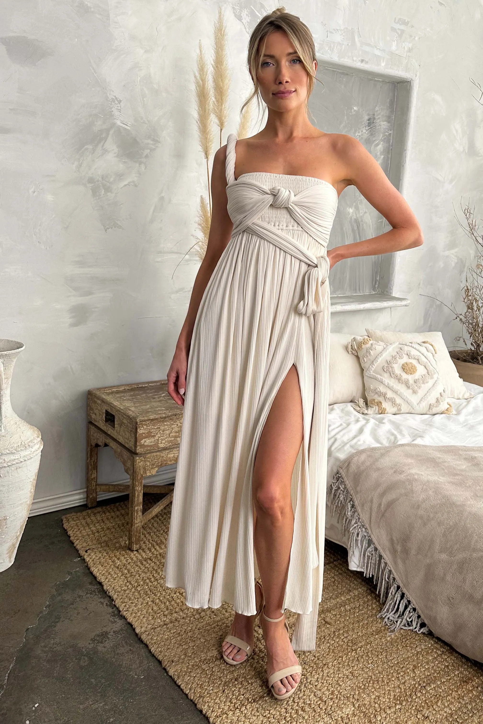 The Emma Infinity Dress in Cotton Ribbed Knit