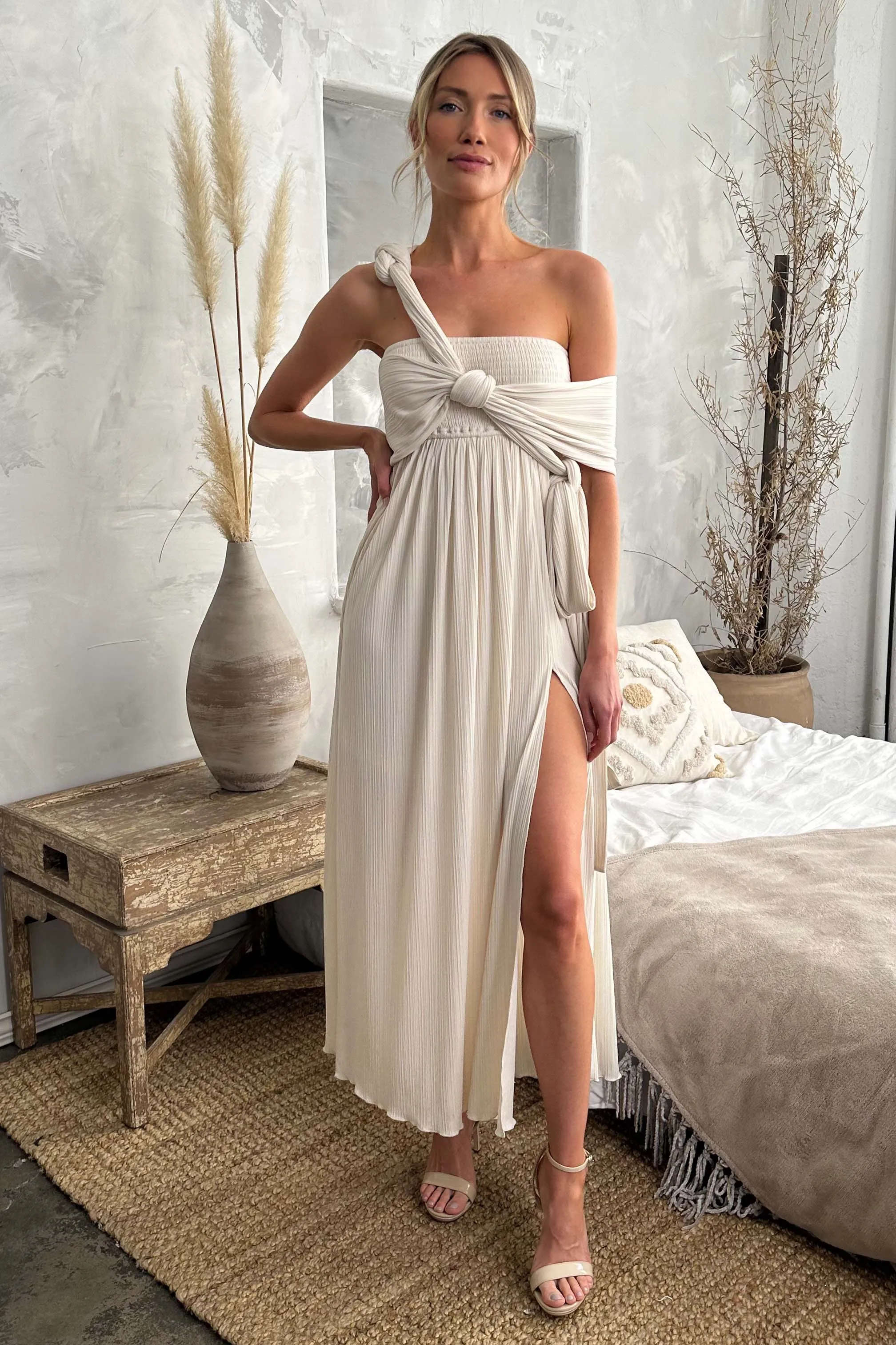 The Emma Infinity Dress in Cotton Ribbed Knit