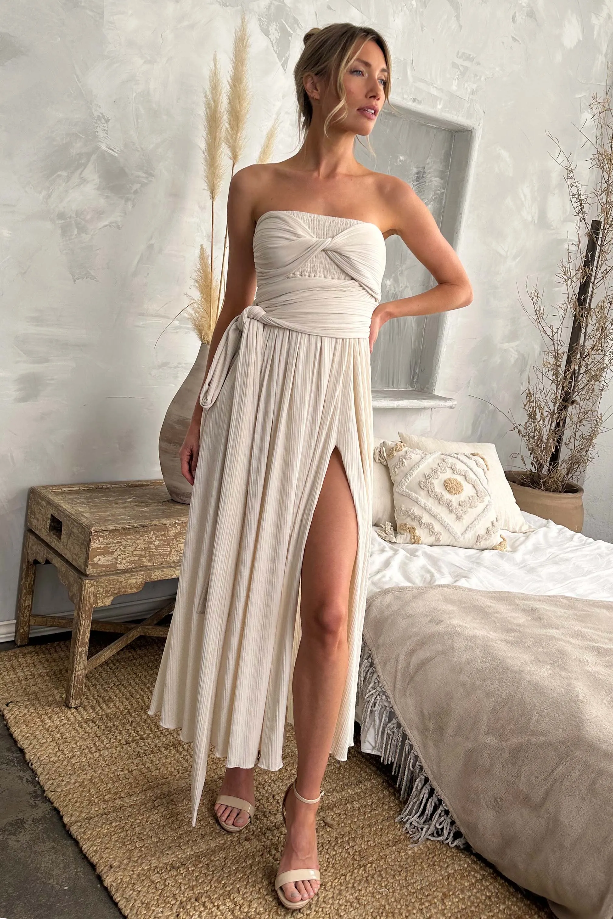 The Emma Infinity Dress in Cotton Ribbed Knit