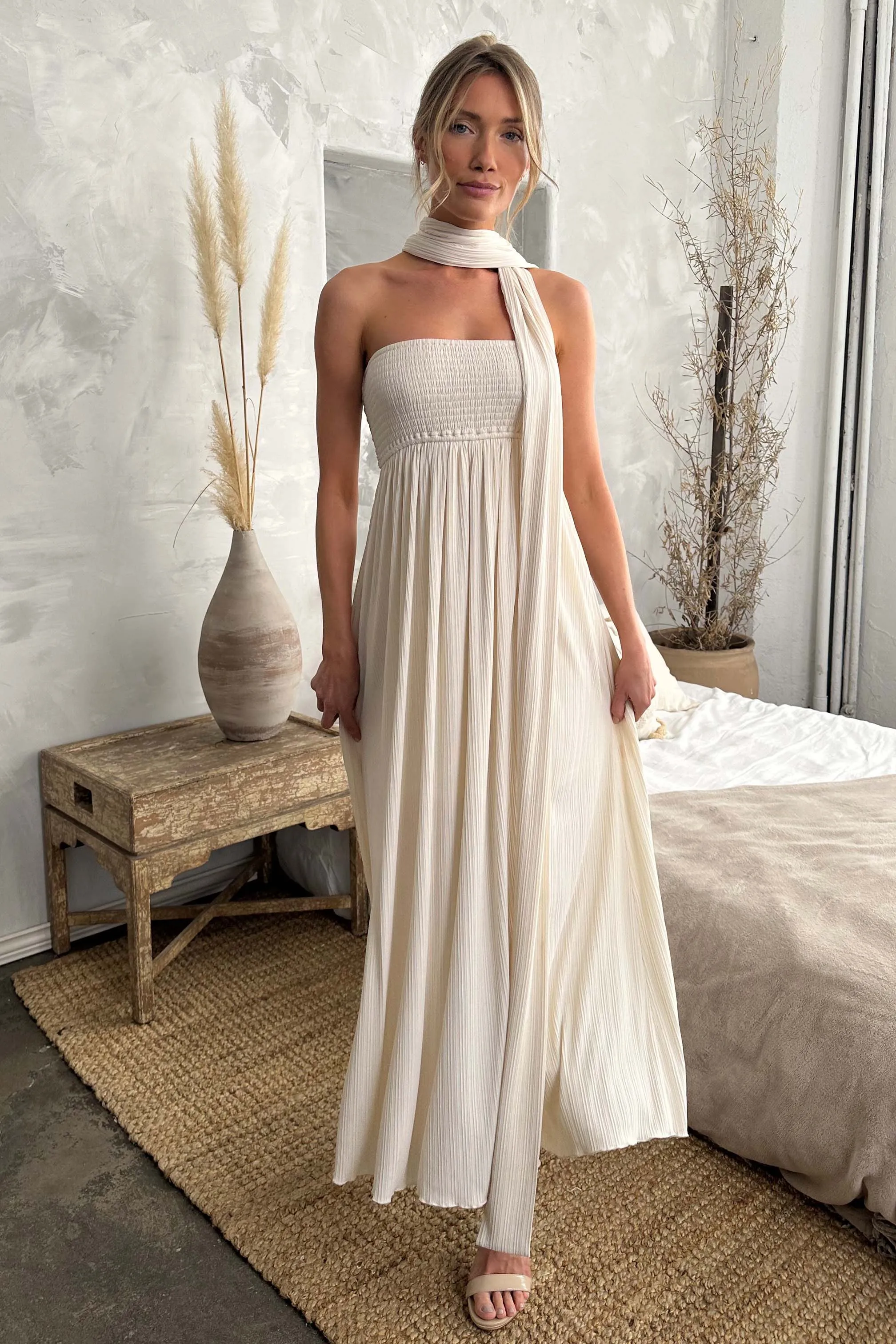 The Emma Infinity Dress in Cotton Ribbed Knit