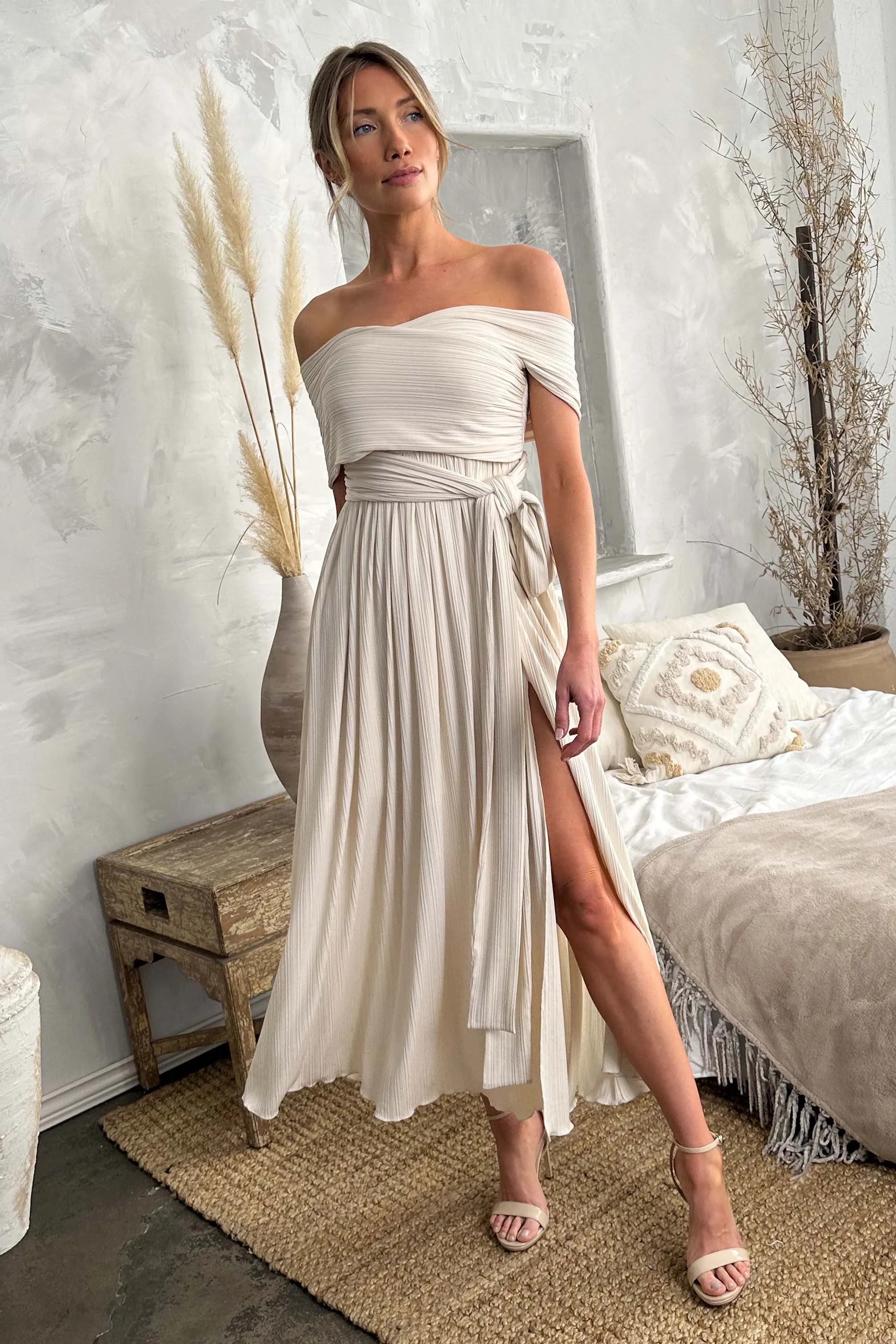 The Emma Infinity Dress in Cotton Ribbed Knit