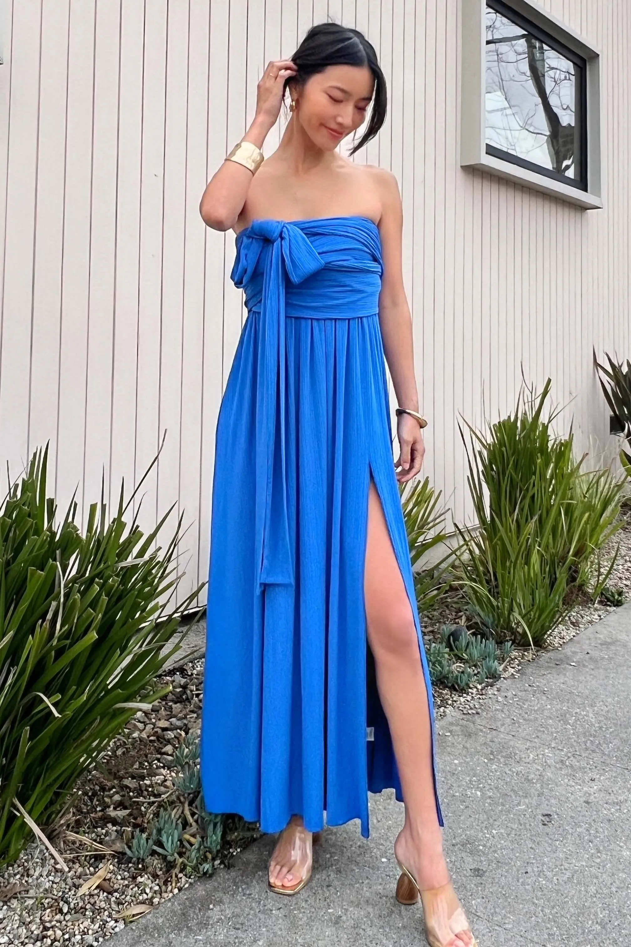 The Emma Infinity Dress in Cotton Ribbed Knit