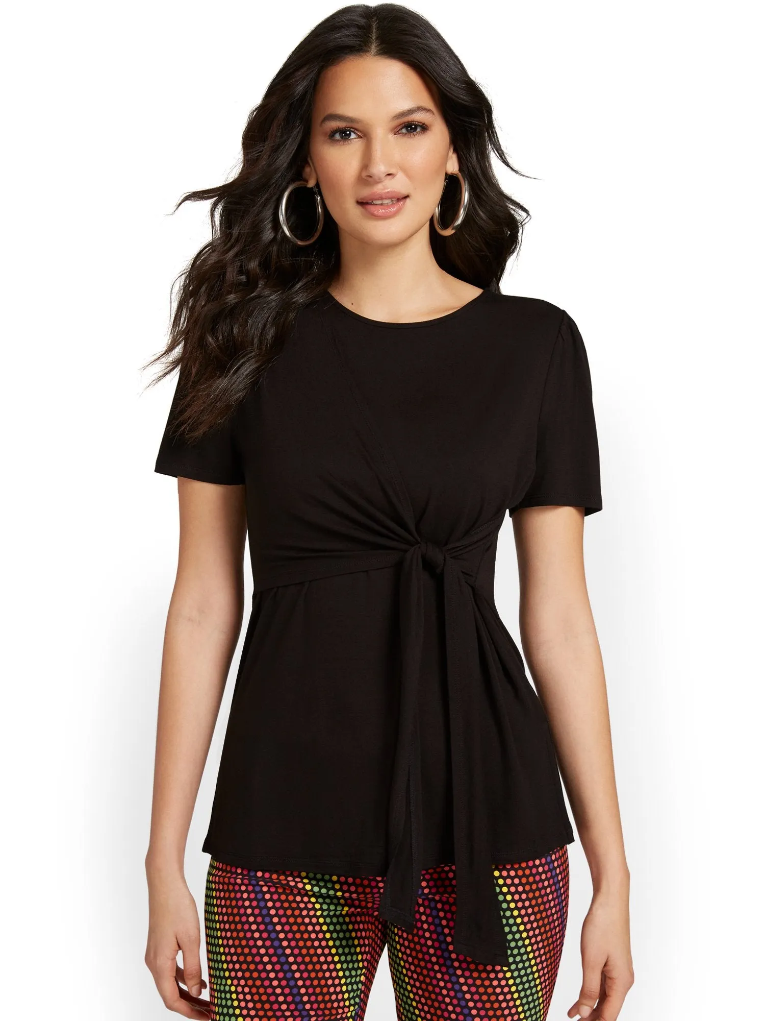 Tie-Waist Knit Top