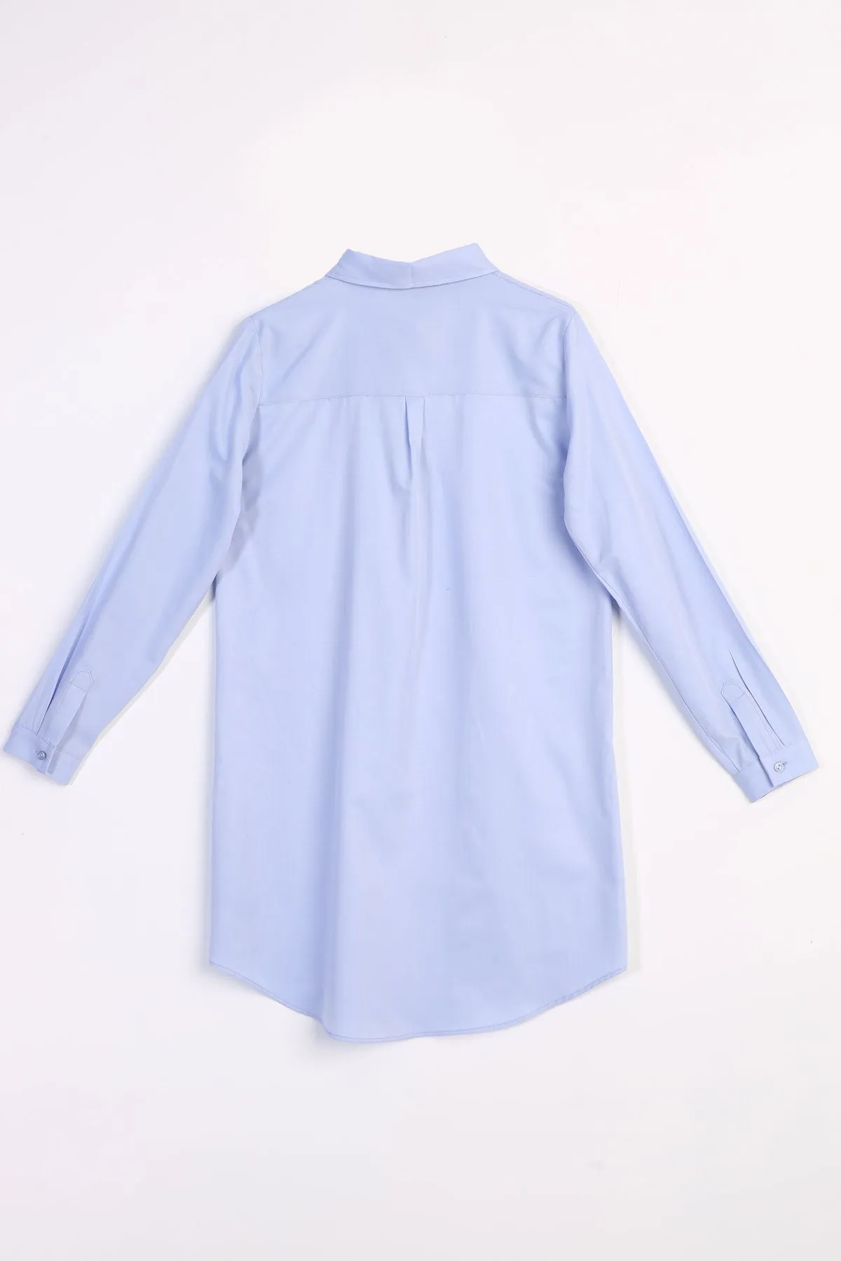 TLD Women Allday Blue Hidden Snap Tunic Shirt - Düsseldorf