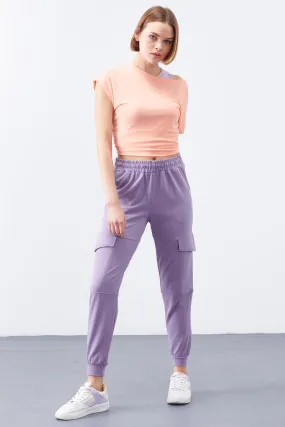 TMY Eflatun Cargo Pocket Comfortable Fit Cuffed Women's Sweatpants - 94581 - Wollongong