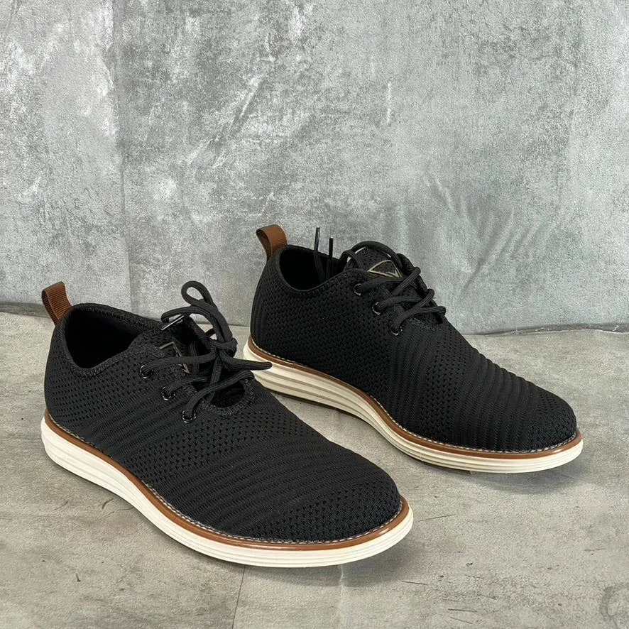 VANCE CO. Men's Black Knit Novak Comfort Foam Lace-Up Dress Shoes SZ 8