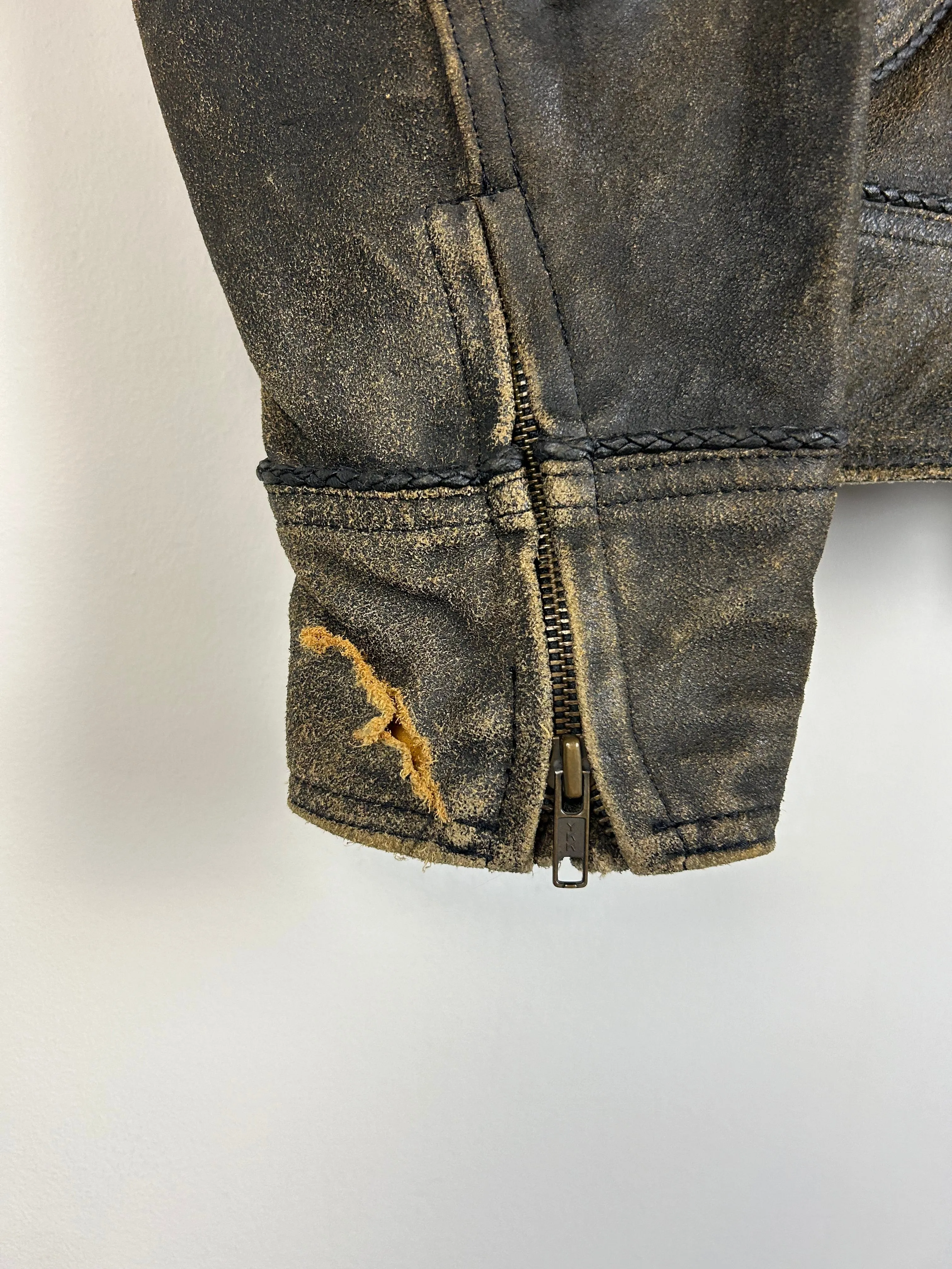 Vintage 90's Harley Davidson Faded Leather Jacket