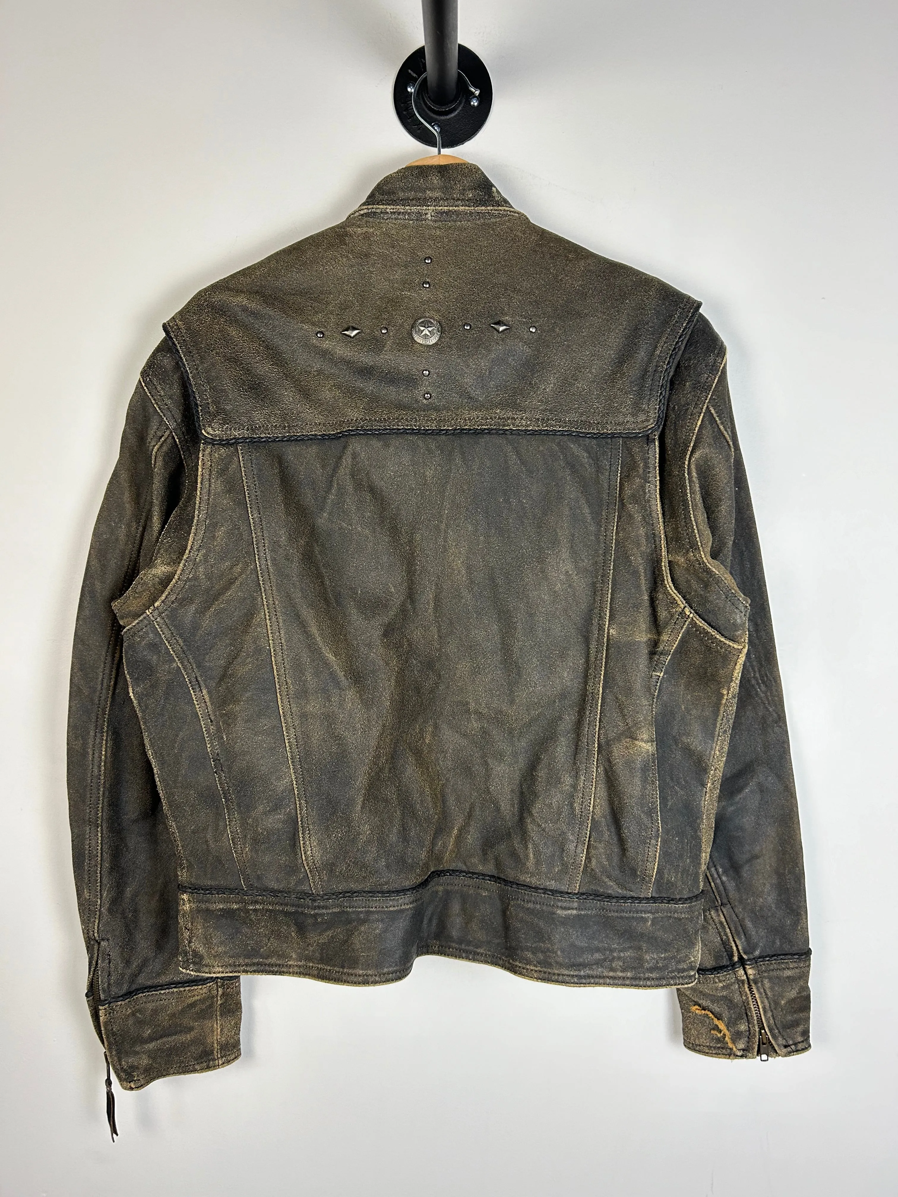 Vintage 90's Harley Davidson Faded Leather Jacket