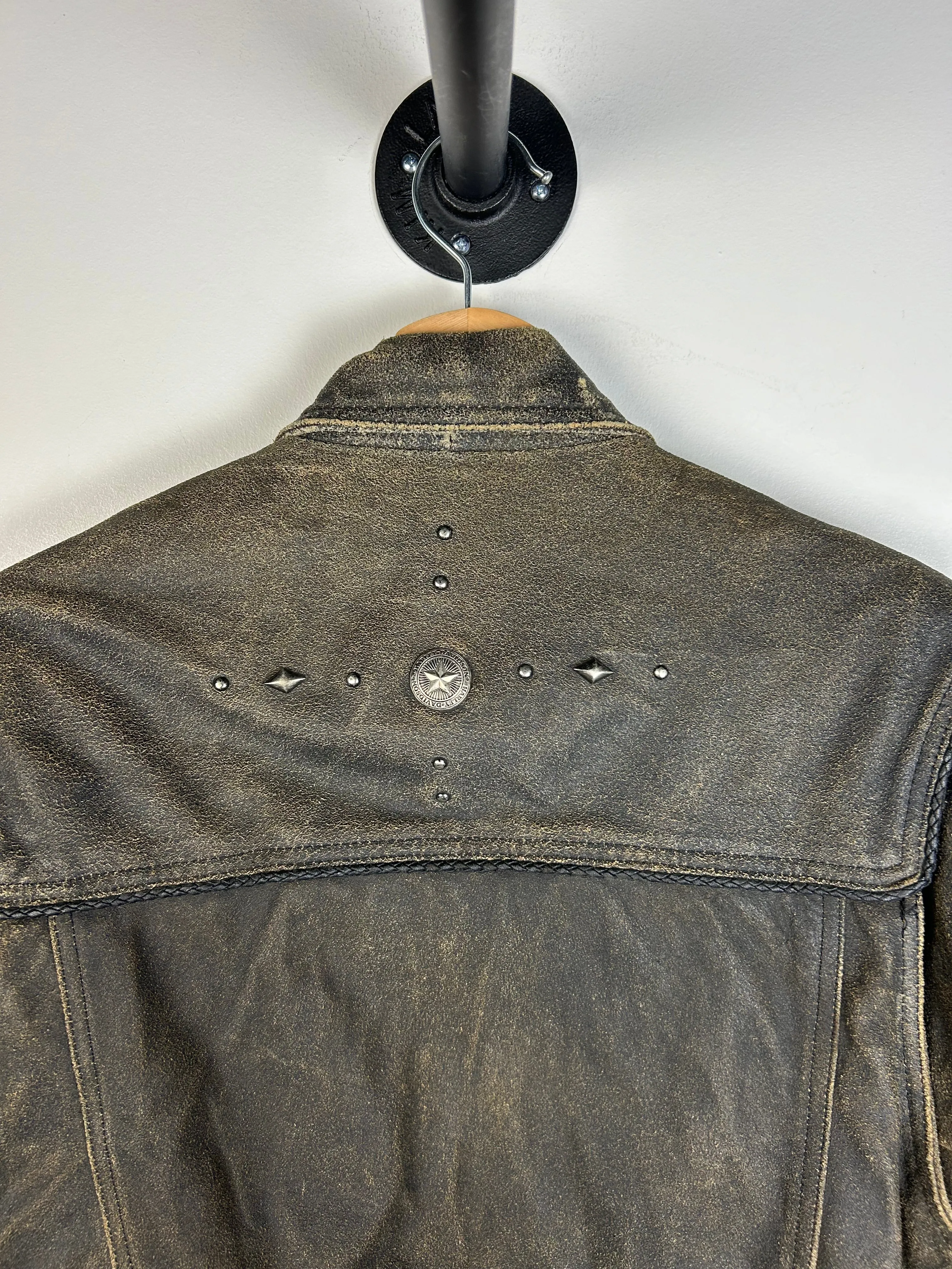 Vintage 90's Harley Davidson Faded Leather Jacket