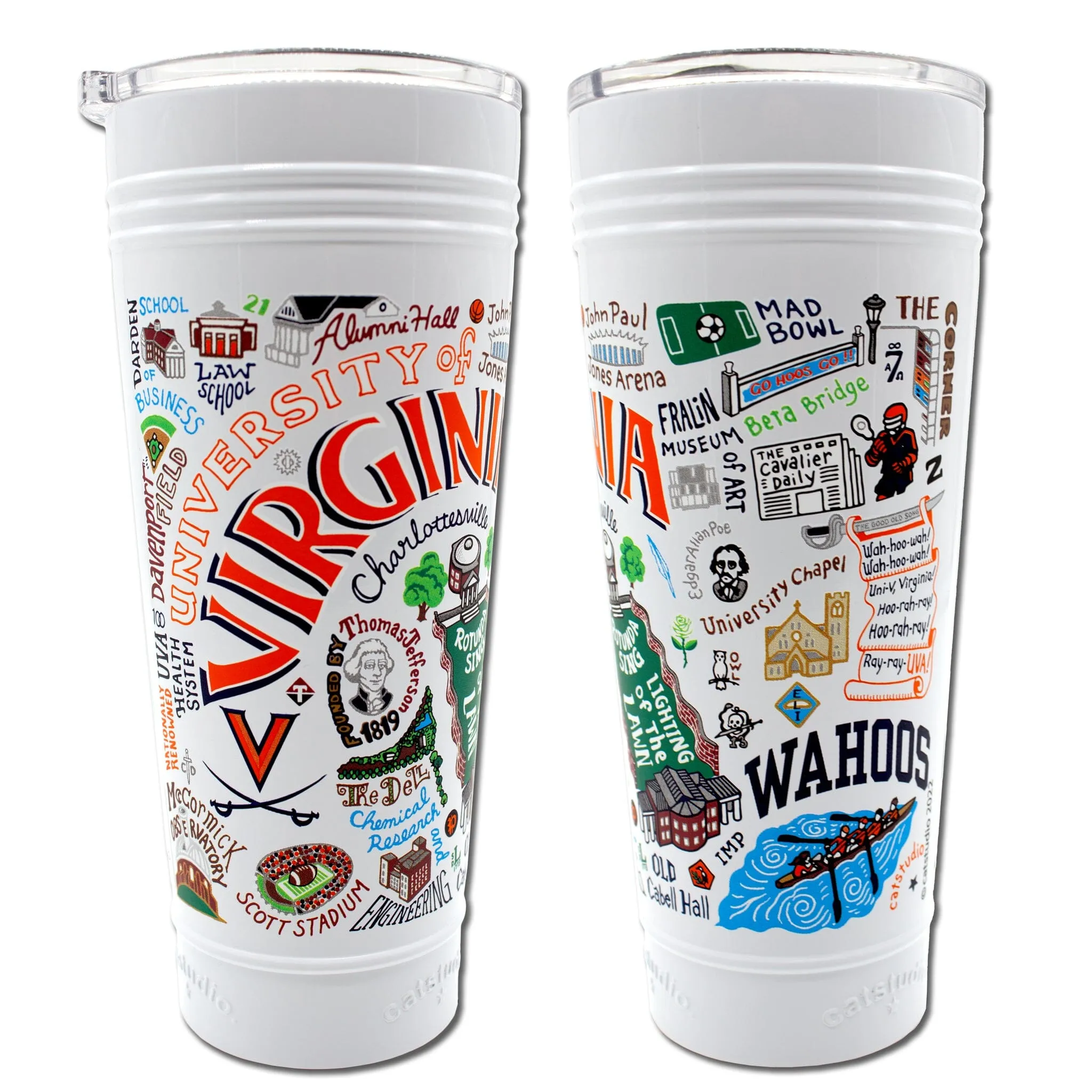 Virginia, University of Collegiate Thermal Tumbler in White - Limited Edition!