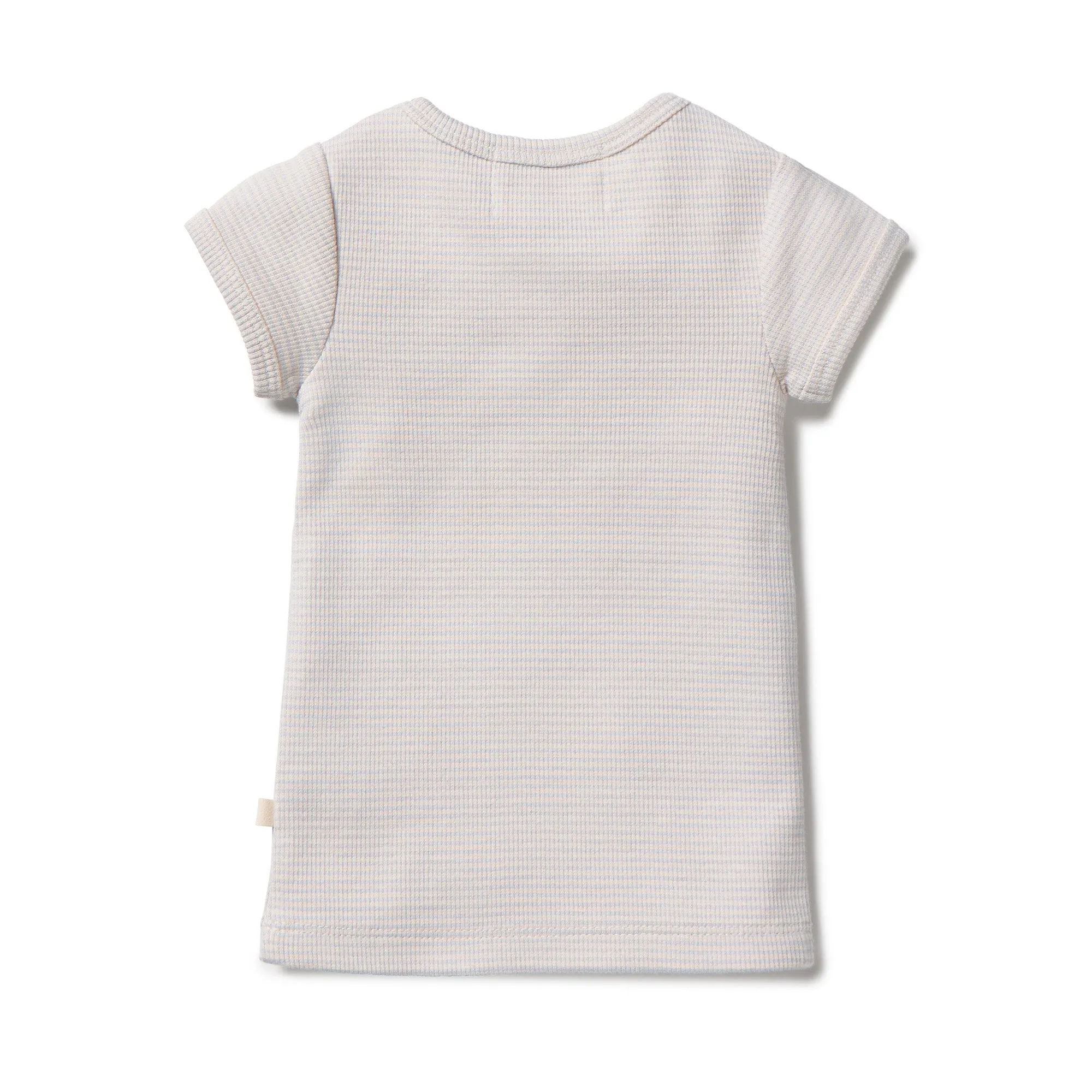 Wilson & Frenchy Organic Stripe Rib Henley Tee - Dawn