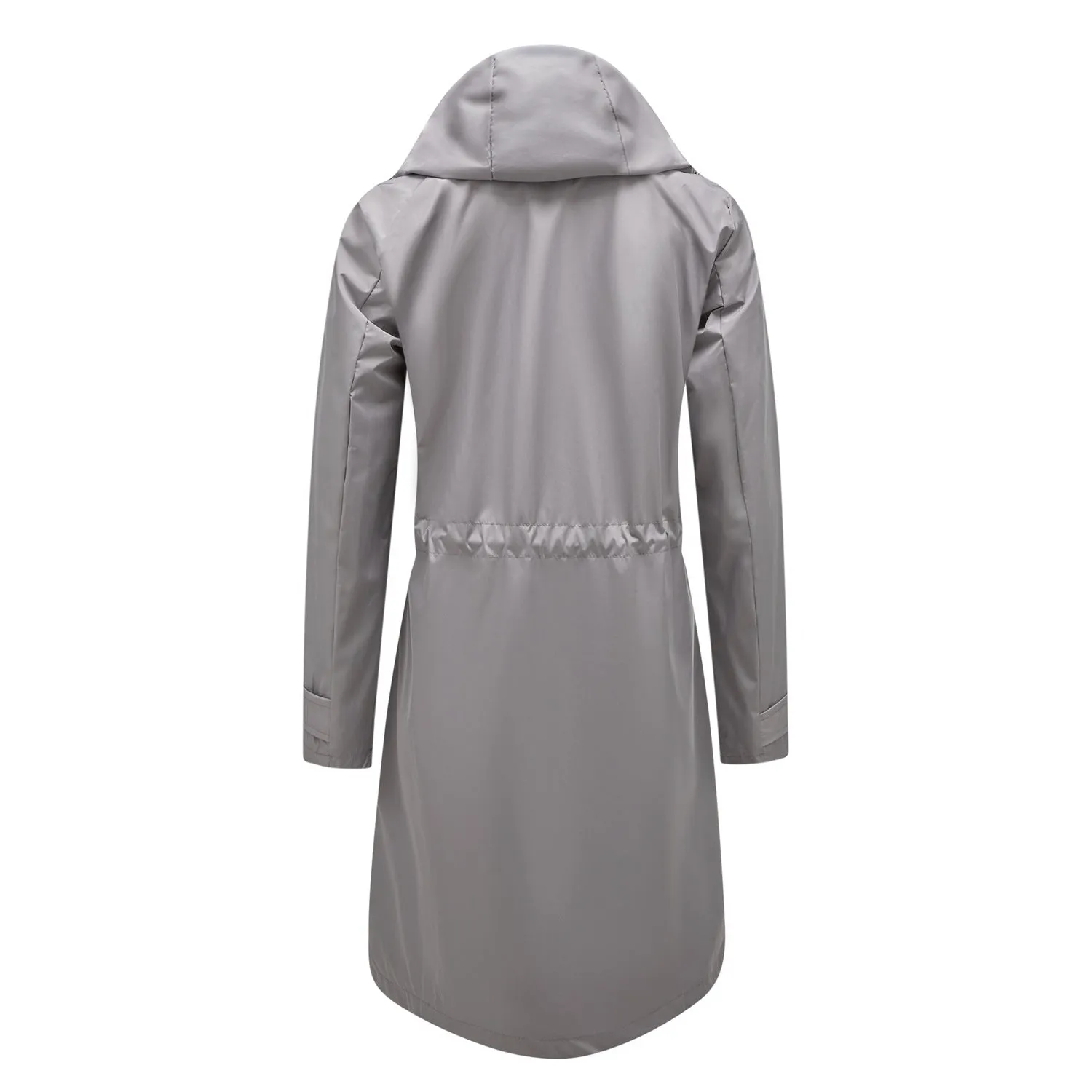 Women Waterproof Hooded Long Casual Trench Coat