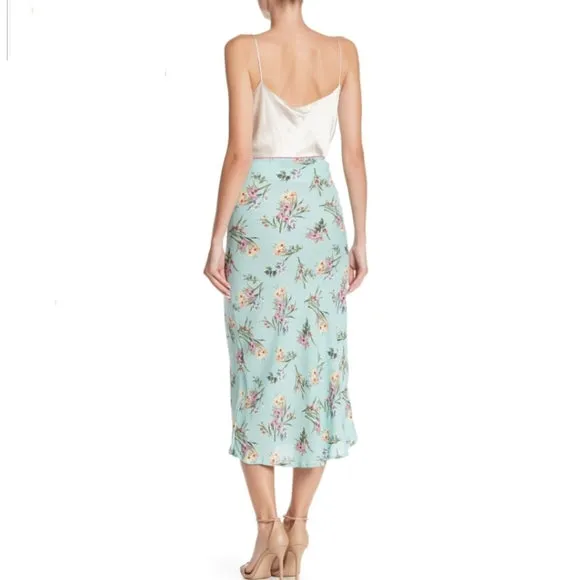Women's Know One Cares Floral Print Midi Skirt, Sz XS!
