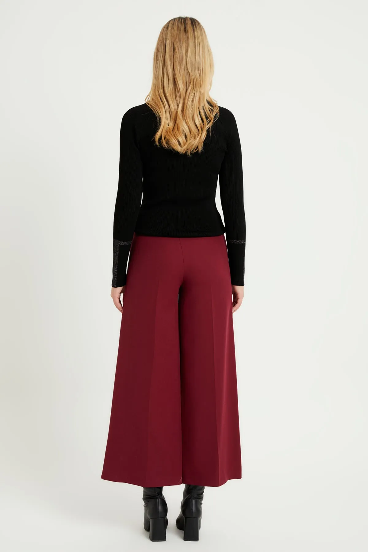ZRF Women Wide Leg 3 Button Pants - Purple - Chervonohrad
